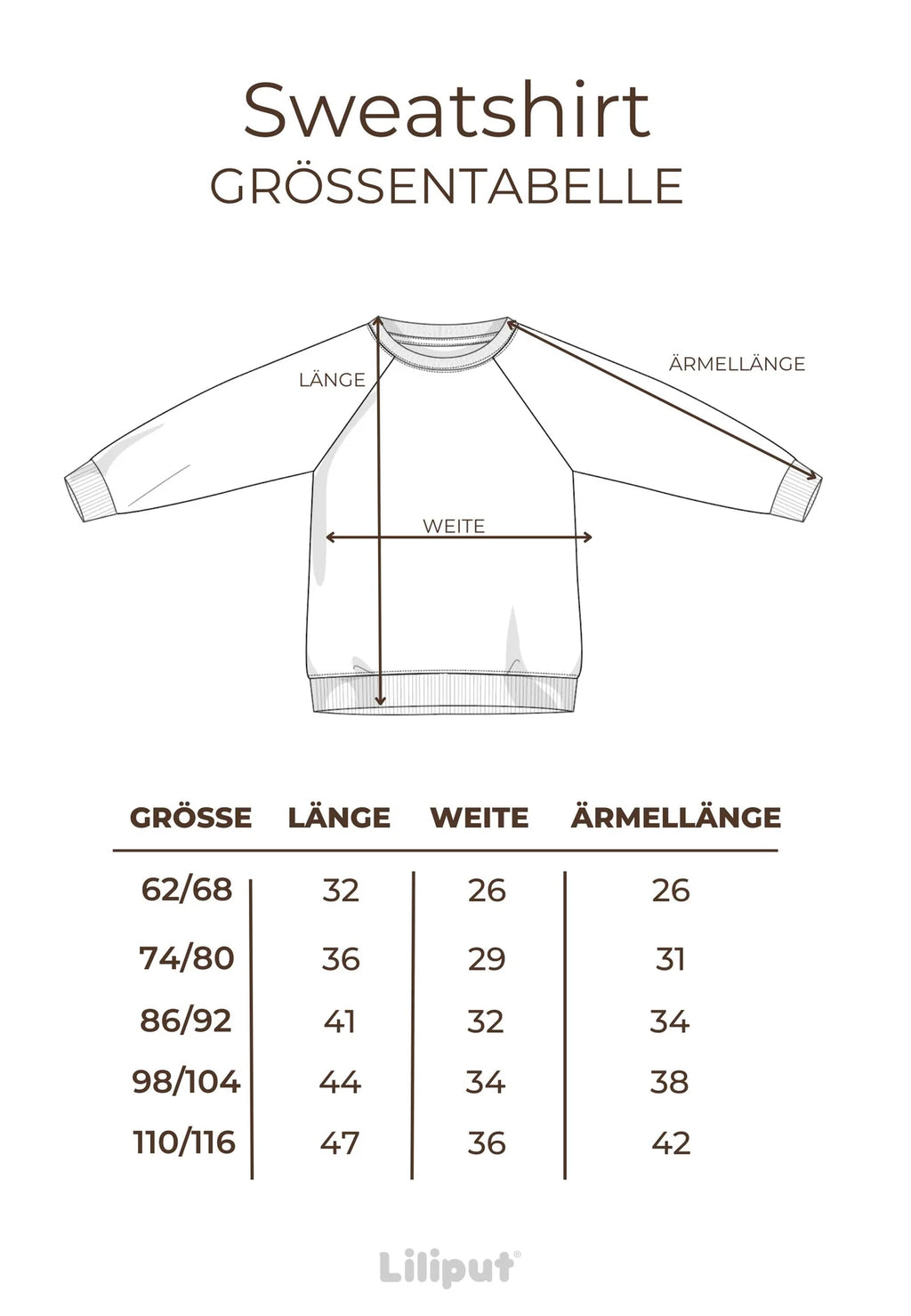 Ciao Kakao Sweatshirt Braun von Liliput – Vorderseite mit Print