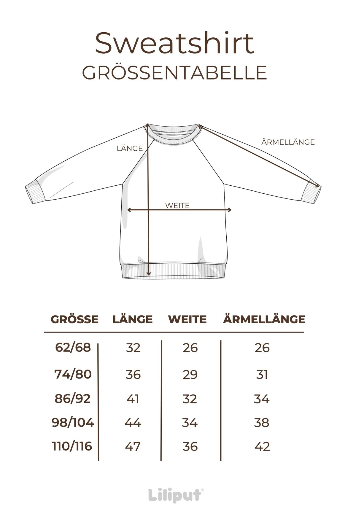 Ciao Kakao Sweatshirt Braun von Liliput – Vorderseite mit Print