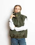 Bomber Wendeweste I Olive/Leo Navy-Olive