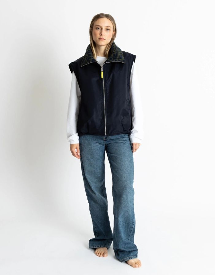 Bomber Wendeweste I Navy/Leo Navy-Olive