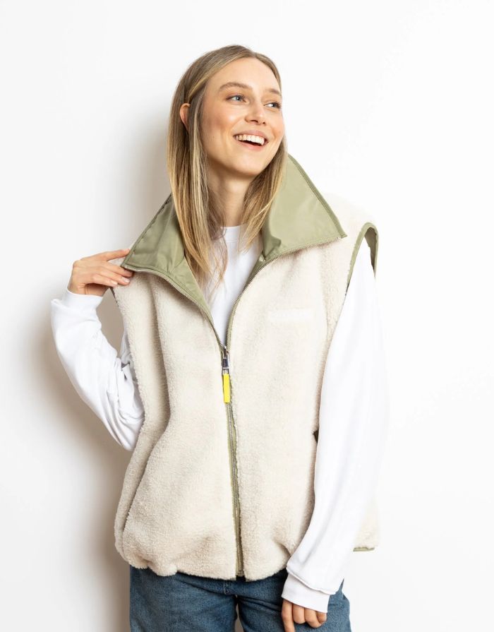 Bomber Wendeweste I Pale/Olive Sand