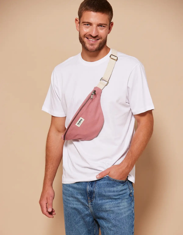 Hindbag Fanny Pack Olivia in Blush aus GOTS-zertifizierter Bio-Baumwolle mit verstellbarem Schultergurt