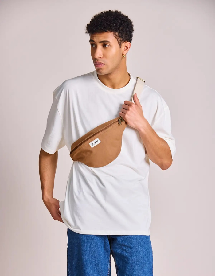 Hindbag Olivia Fanny Pack in Cannelle aus GOTS-zertifizierter Bio-Baumwolle mit verstellbarem Schultergurt