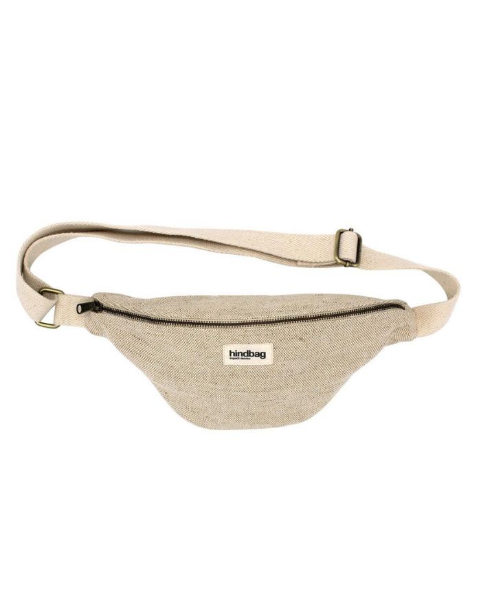 Hindbag Fanny Pack Olivia in Jute aus GOTS-zertifizierter Bio-Baumwolle mit verstellbarem Schultergurt