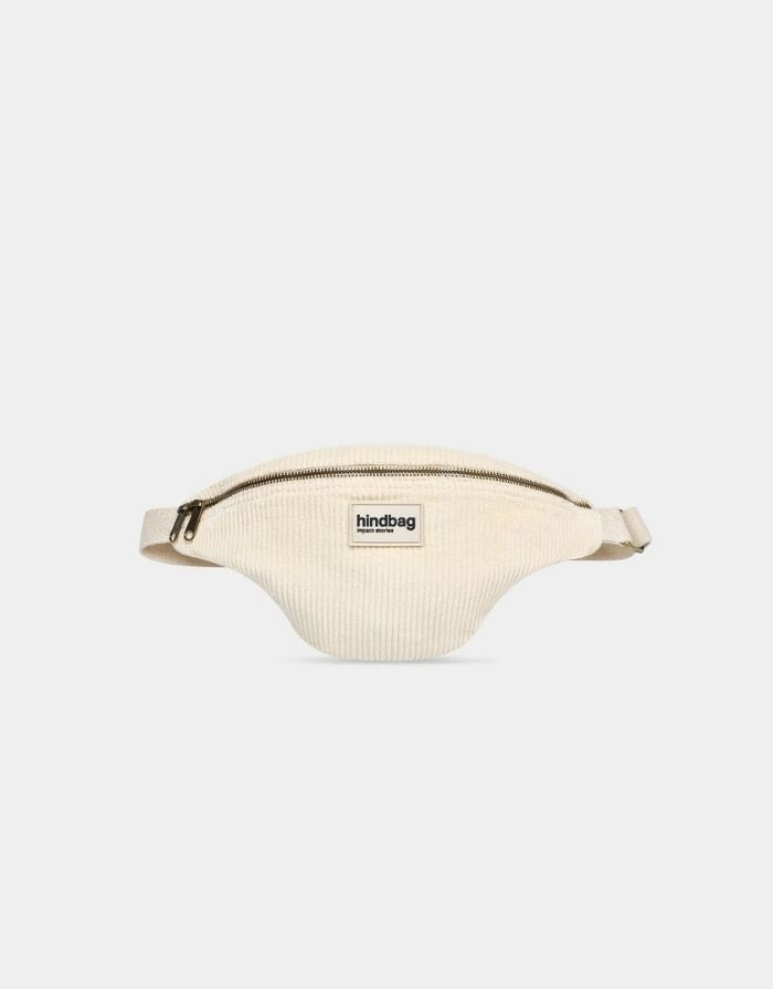 Hindbag Fanny Pack Olivia in Kord Beige aus GOTS-zertifizierter Bio-Baumwolle mit verstellbarem Schultergurt