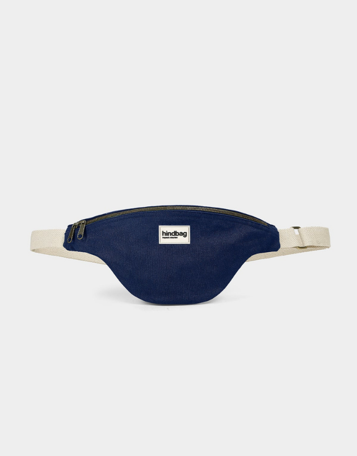 Hindbag Fanny Pack Olivia in Navy aus GOTS-zertifizierter Bio-Baumwolle mit verstellbarem Schultergurt