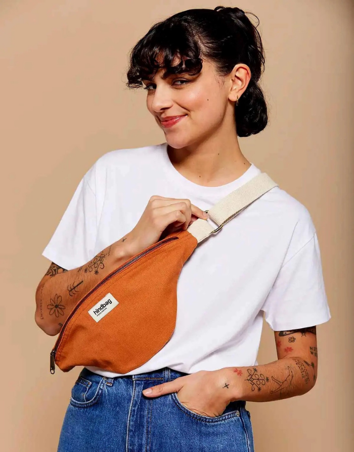 Hindbag Fanny Pack Olivia in Siena aus GOTS-zertifizierter Bio-Baumwolle mit verstellbarem Schultergurt