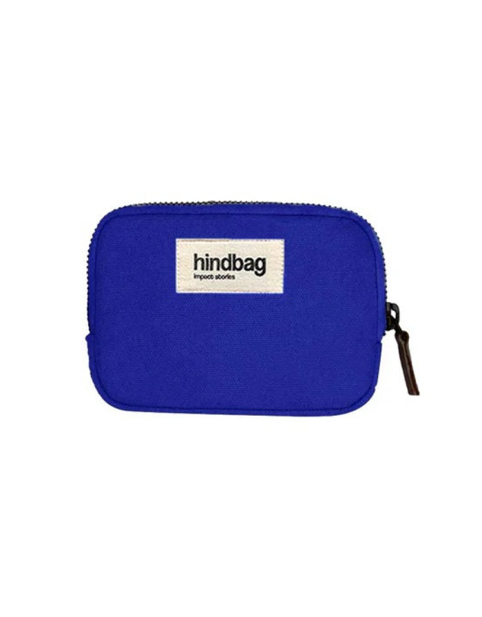 Hindbag Geldbeutel Lili in Electric Blau aus GOTS-zertifizierter Bio-Baumwolle mit Reißverschluss