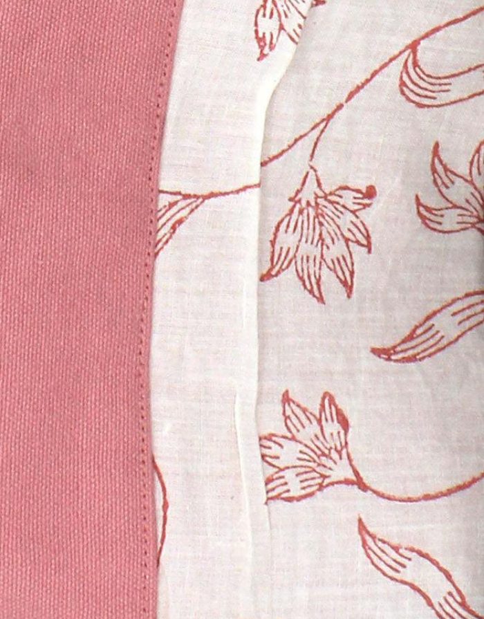 Hindbag Kosmetiktasche Ema in Blush aus GOTS-zertifizierter Bio-Baumwolle mit gemustertem Innenfutter