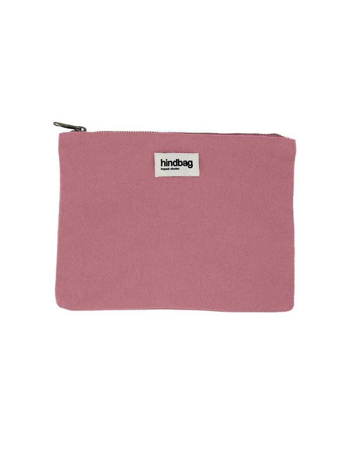 Hindbag Kosmetiktasche Ema in Blush aus GOTS-zertifizierter Bio-Baumwolle mit gemustertem Innenfutter