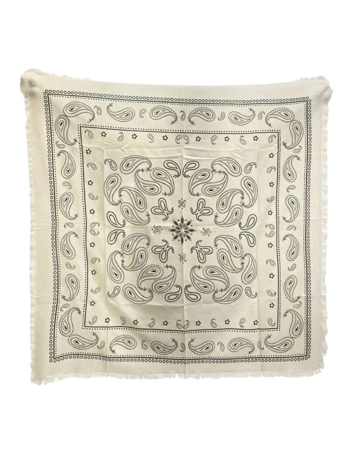 Lineta quadratisches Tuch mit Paisley-Muster in taupe aus 70 % Viskose und 30 % Wolle, 135 × 135 cm
