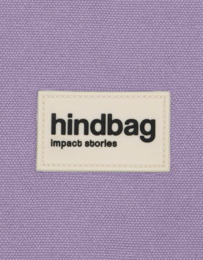 Hindbag Schlüsselanhänger Côme in Flieder aus GOTS-zertifizierter Bio-Baumwolle mit Reißverschlussfach und silberfarbenem Schlüsselring