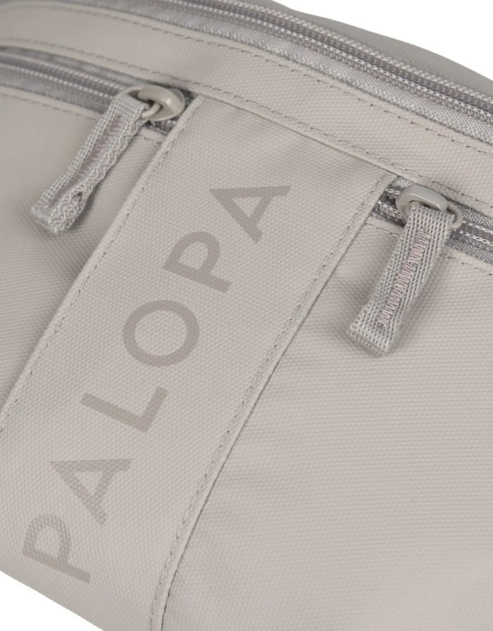 Leckerlibeutel Emma in Taupe – vielseitige Bauchtasche für Hundebesitzer:innen mit Leckerlifach, Kotbeutelspender und Reißverschlussfach. Wasserabweisend, pflegeleicht und nachhaltig gefertigt aus recyceltem Polyester.