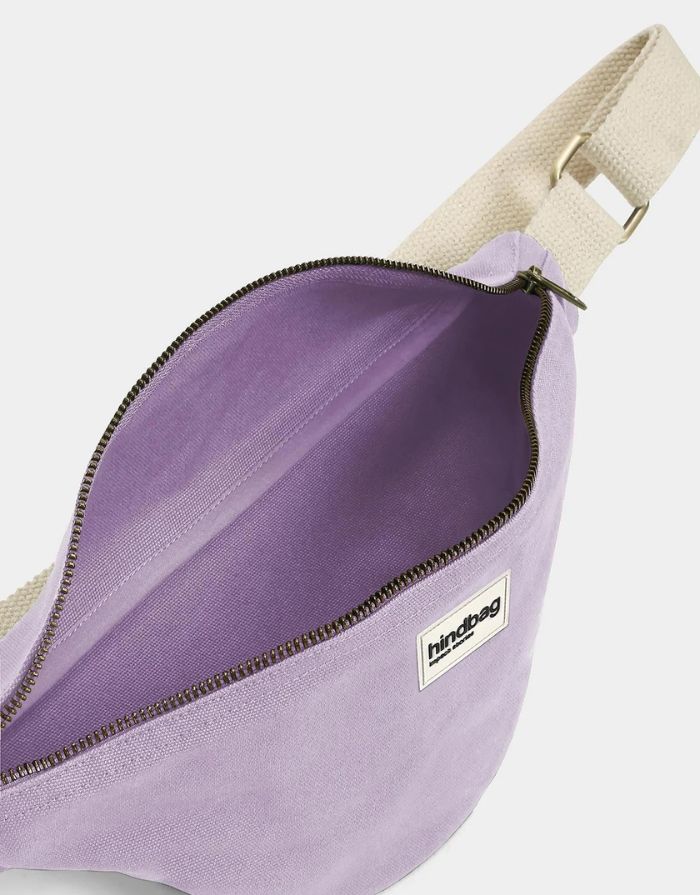 Hindbag Fanny Pack Olivia in Lila aus Bio-Baumwolle mit verstellbarem Gurt.