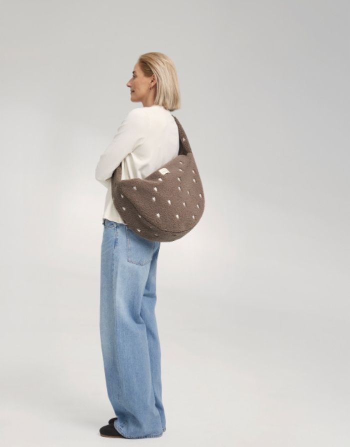 Cross Body Umhängetasche Teddy I Brown Hearts