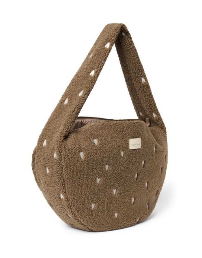 Cross Body Umhängetasche Teddy I Brown Hearts