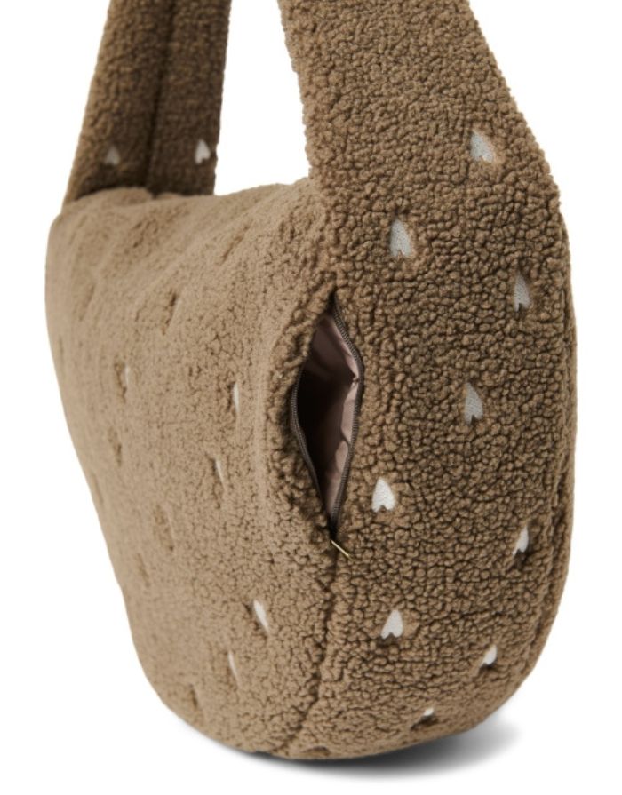 Cross Body Umhängetasche Teddy I Brown Hearts