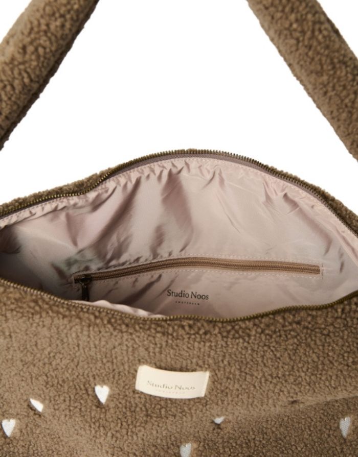 Cross Body Umhängetasche Teddy I Brown Hearts