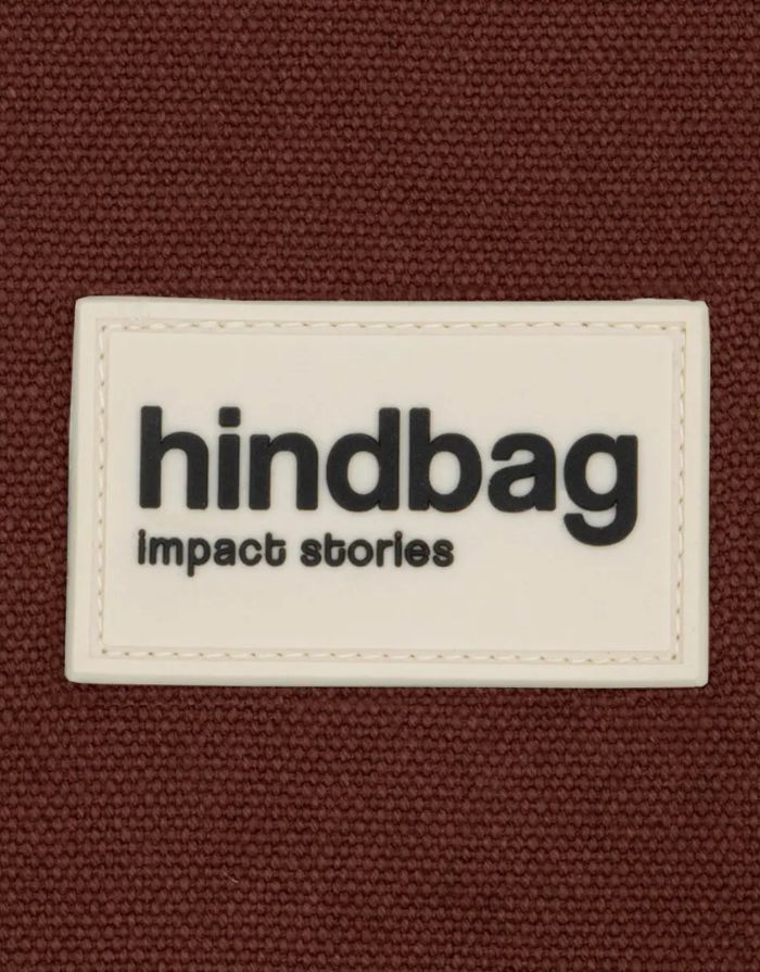 Geldbeutel Lili von Hindbag in Chocolat aus GOTS-zertifizierter, robuster Bio-Baumwolle, kleines Portemonnaie mit Reißverschluss für Karten, Ausweis oder Schmuck.