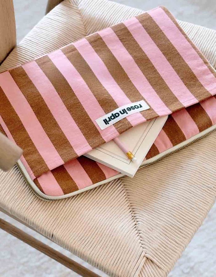 Laptophülle Octava 13/14“ Stripes I Caramel/Strawberry