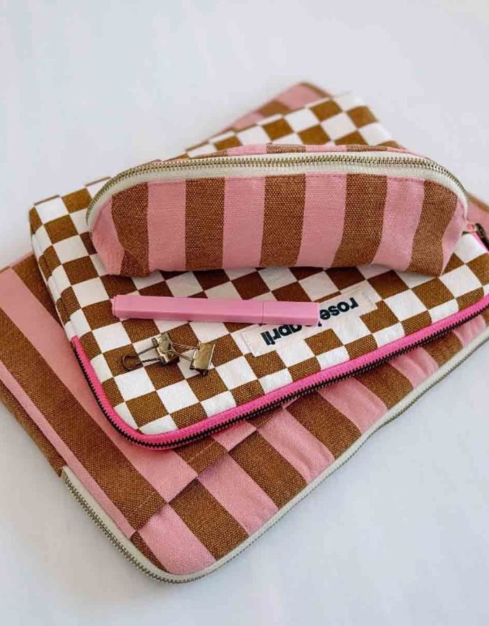 Laptophülle Octava 13/14“ Stripes I Caramel/Strawberry