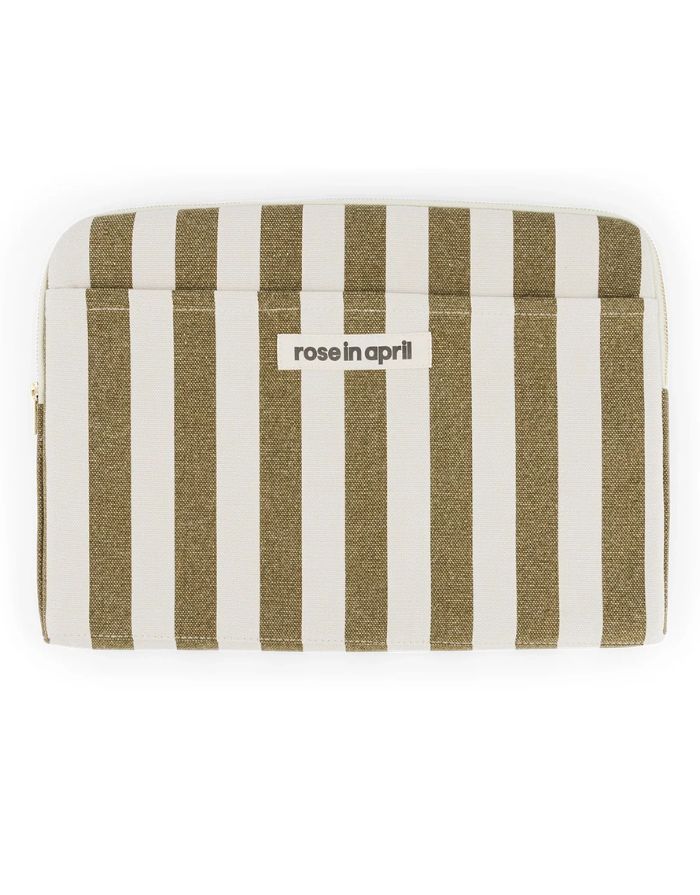 Laptophülle Octava 13/14“ Stripes I Olive/Greige
