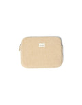 Laptoptasche von Studio Noss aus Teddystoff in der Farbe Beige