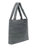 Studio Noos Mom Bag Denim Grey – große Alltagstasche aus 100 % Baumwolle, geräumige Schultertasche und Wickeltasche mit Herzen-Design, Maße 58x42 cm.