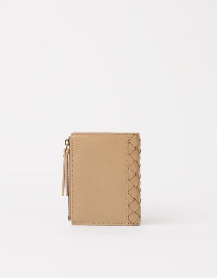 Jamie Wallet Woven I Dark Sand