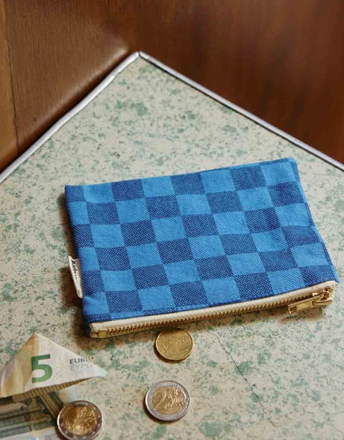 Purse Marie I Checks Blue Greek Navy