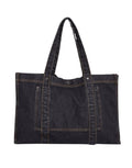 Großer Denim-Shopper Dylan von MSCH Copenhagen in Dark Blue Wash Denim mit breiten Tragegriffen und strukturierter Form.