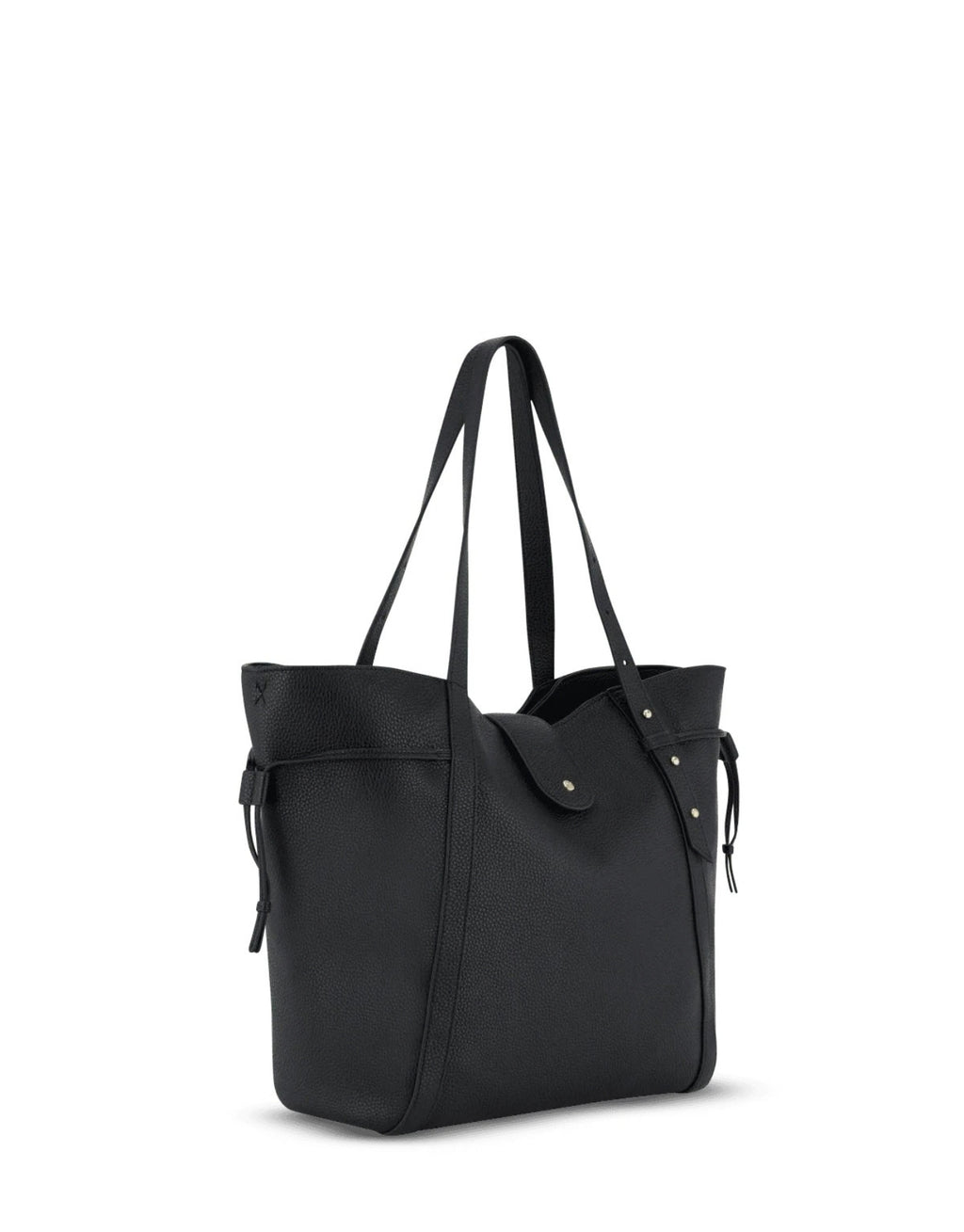 Hey Marly Pretty Wonder M Shopper mit wandelbarer Form, verstellbaren Henkeln, matt-goldfarbenen Details und Platz für einen Laptop von der Seite