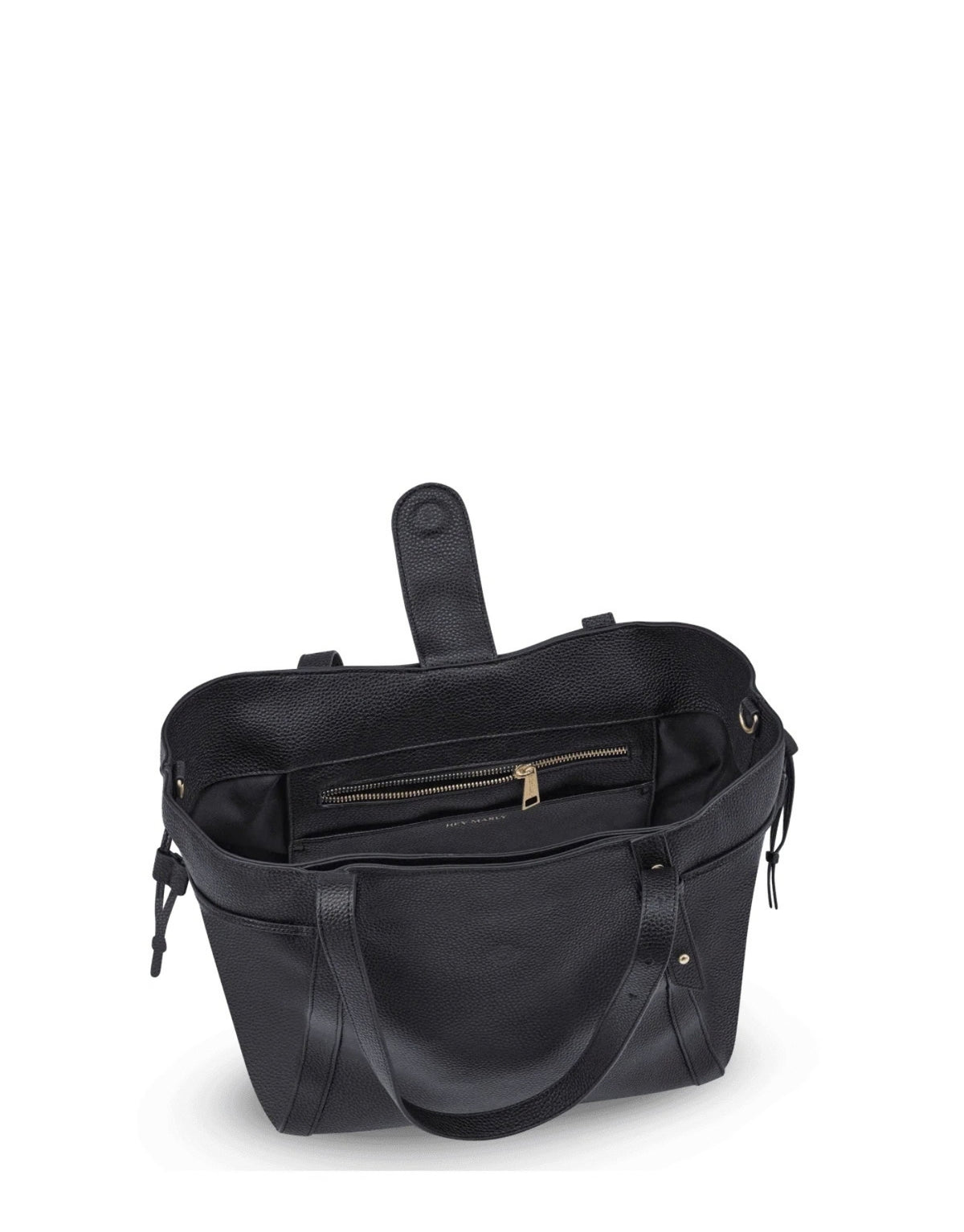 Hey Marly Pretty Wonder M Shopper mit wandelbarer Form, verstellbaren Henkeln, matt-goldfarbenen Details und Platz für einen Laptop von oben