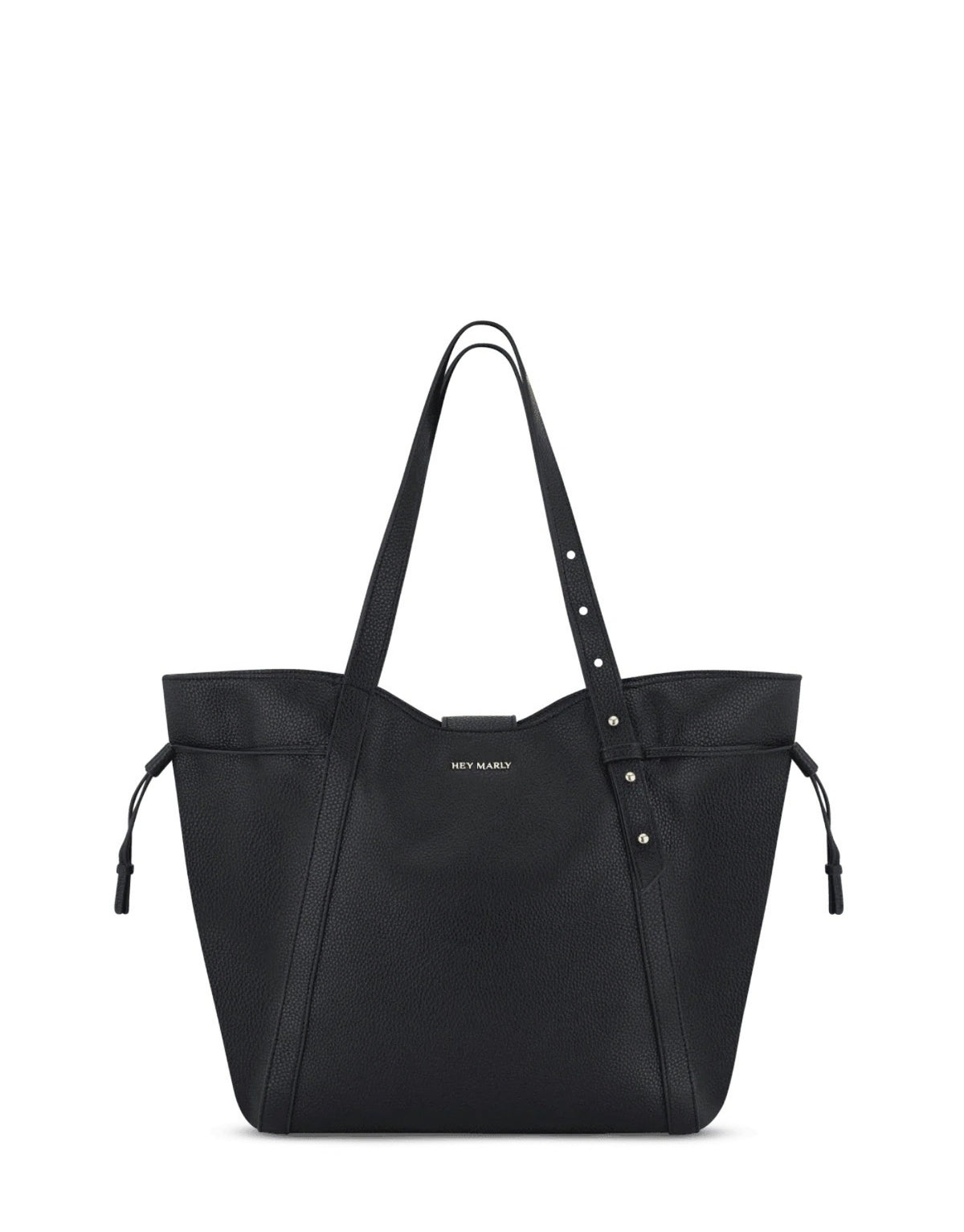 Hey Marly Pretty Wonder M Shopper mit wandelbarer Form, verstellbaren Henkeln, matt-goldfarbenen Details und Platz für einen Laptop von vorne