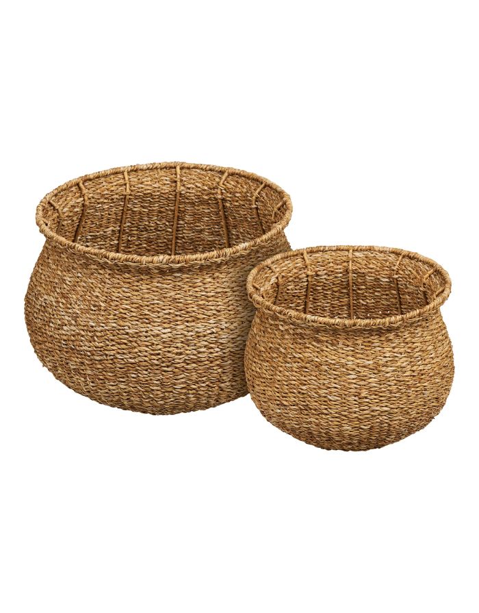  Korb Eden Small von House Nordic in Natur mit geflochtener Optik, Ø 38 × 26 cm, zur dekorativen Aufbewahrung.