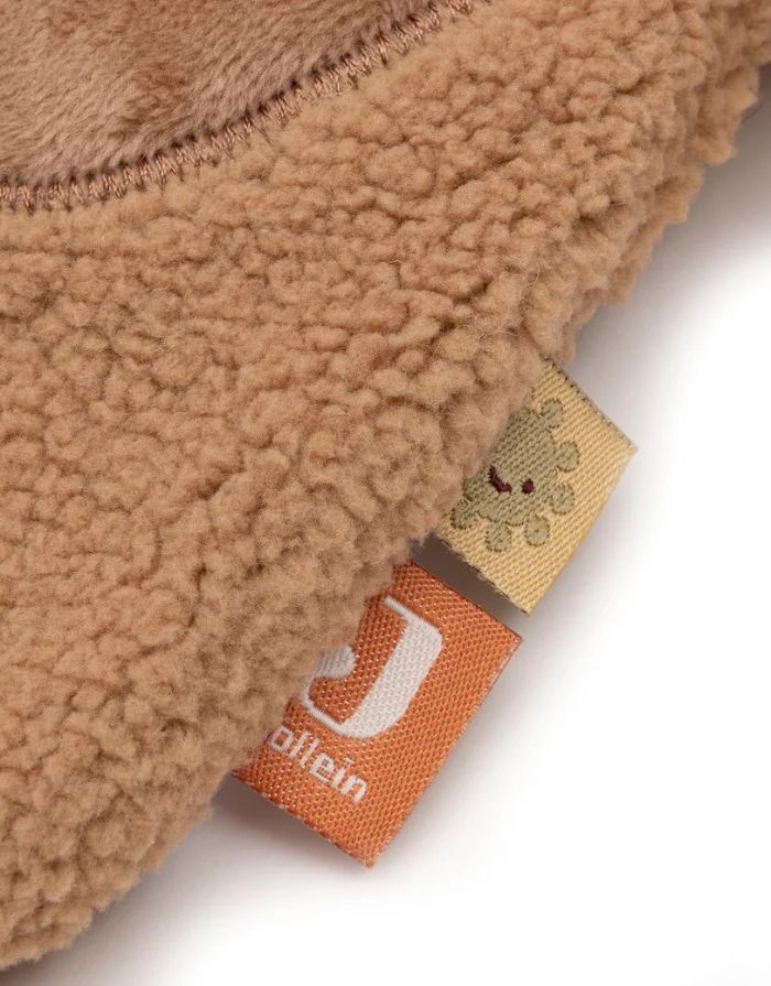 Jollein Schmusetuch Kangaroots in Form eines weichen Kängurus mit Schnullerschlaufe.