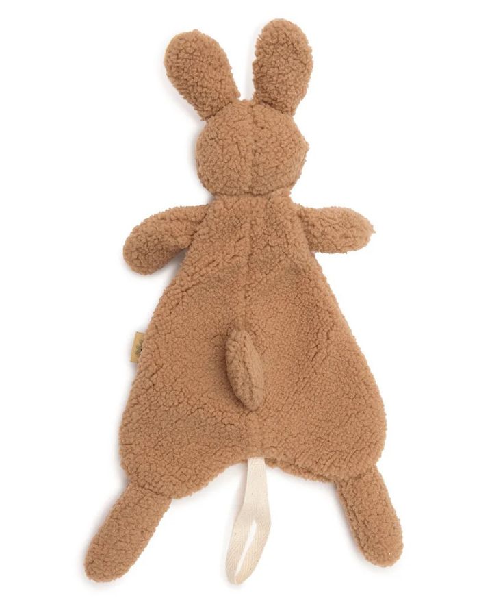 Jollein Schmusetuch Kangaroots in Form eines weichen Kängurus mit Schnullerschlaufe.