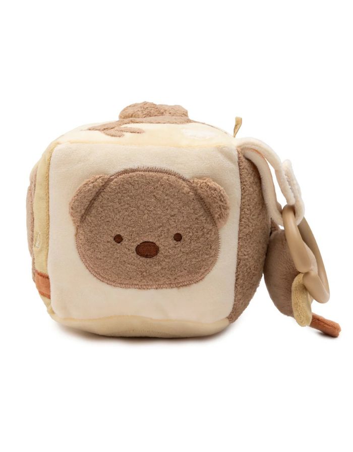 Jollein Aktivitäten Würfel Kangaroots mit Spiegel, Tiermotiven und verschiedenen Spielelementen für Babys.