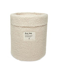 Jollein Aufbewahrungskorb Bouclé Naturel aus weichem Bouclé-Stoff mit Bear-Hug Logo.