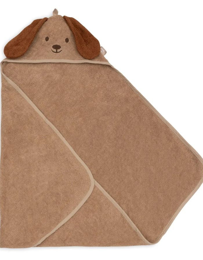  Jollein Kapuzenhandtuch Pets Diego Dog aus weichem Baumwollfrottee mit Hundeohren.
