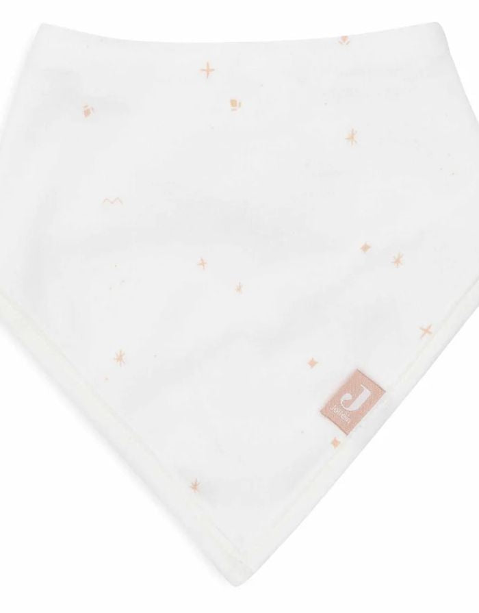 Jollein Bandana Lätzchen 2er Set Twinkling in Wild Rose mit Druckknöpfen und weicher Baumwolle.