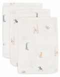 Jollein Waschlappen 3er Set Jungle Jambo aus weicher Baumwolle mit bunten Tiermotiven.