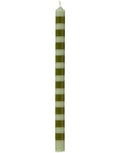 Kerze ø 1,3cm H20cm Gestreift I Olivgrün/Hellgrün