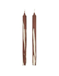 Ferm Living Kerzen Duo Dark Chocolate – handgetropfte Stabkerzen in Braun, Ø 2 × H 30 cm, Set aus 2 Stück.