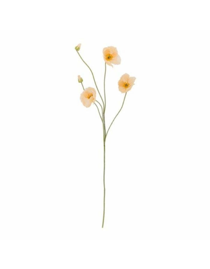 Kunstblume Poppy I Mohn Beige