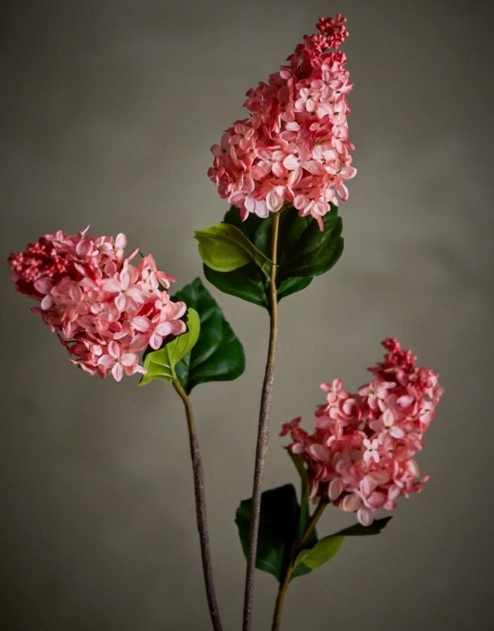  Bloomingville künstliche Hortensie Hydrangea Stiel in Rosé mit langen Stiel und zarten Blüten.