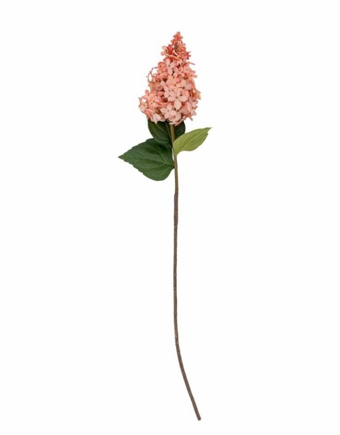  Bloomingville künstliche Hortensie Hydrangea Stiel in Rosé mit langen Stiel und zarten Blüten.