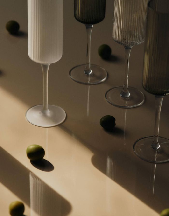 Ripple Champagner Gläser Flöte 2er Set I Clear
