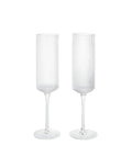 Ripple Champagner Gläser Flöte 2er Set I Clear