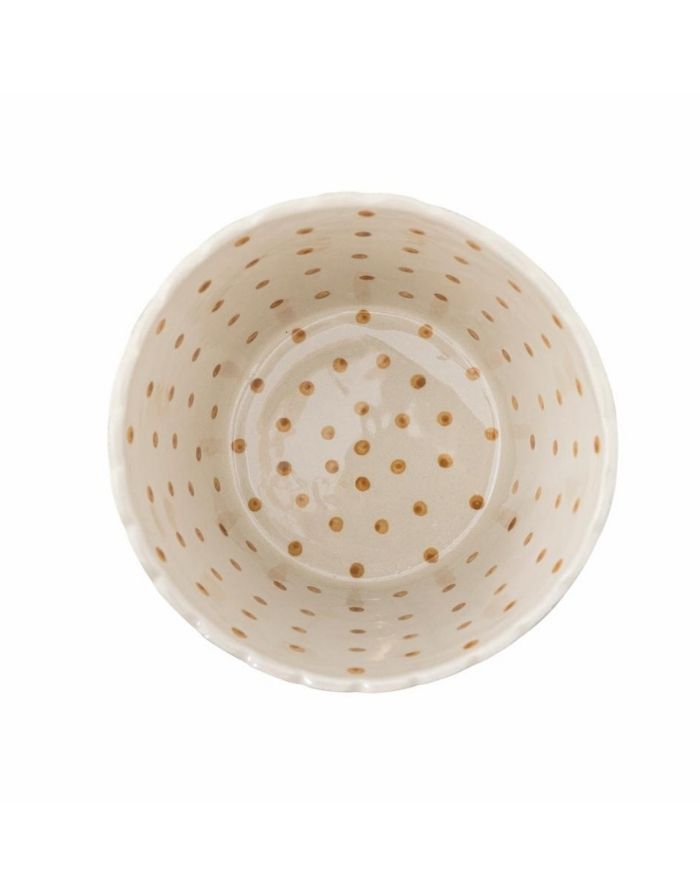 Bunte Steingutschale „Chip Popcorn“ mit handbemalten Streifen von Bloomingville